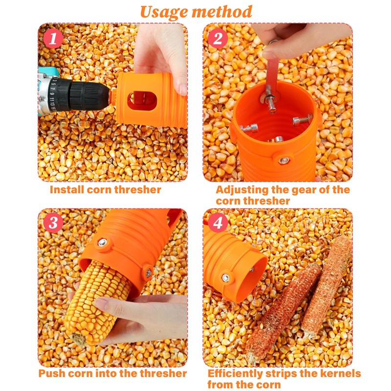 VARONGHKOO Corn Peel Thresher Corn Stripper Use with Electric Drill
