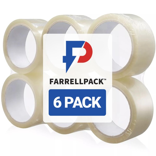 6 Rolls of Heavy Duty Clear Packing Tape | 1.88"