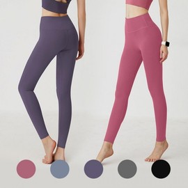 Y-Zone Free Athleisure Yoga Leggings Leggings Purple-L