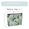 BornSiiren Floral Makeup Bag,Tulip Flower Cosmetic Bag for Women, Large