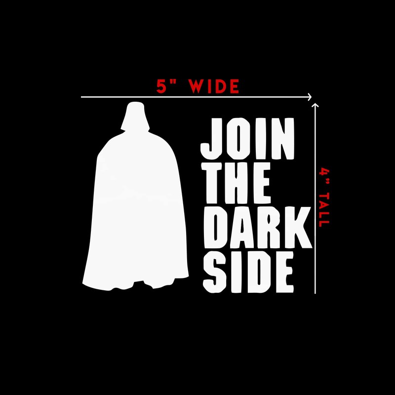 Join The Darkside Vader Sticker Decal Notebook Car Laptop 5"