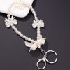 SMUOBT 2Pcs Cute Keychain Bow Keychain for Women, Pearl Bow