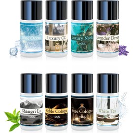 Car Air Freshener Refill Essential Oil Set, 8 Mixed Fragrance Bottles for Smart Car Diffusers and Auto Interior Scent Refresh