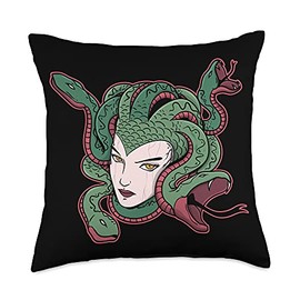 Medusa Gifts By CrushRetro Medusa Abstract Snakes Greek Mythology Throw Pillow, 18x18, Multicolor