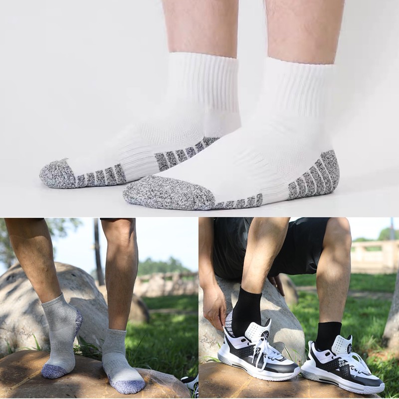 micsun Calcetines Deportivos para Hombre, Calcetas de Algodón Transpirable, Calcetín