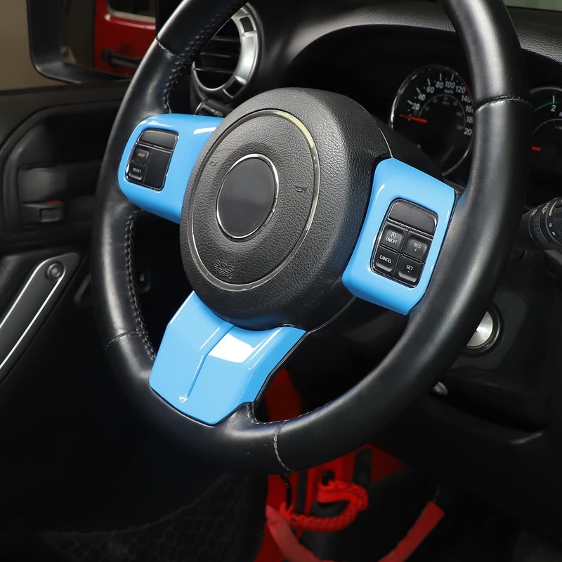 JeCar Interior Steering Wheel Decoration Trim Kits For Jeep Wrangler
