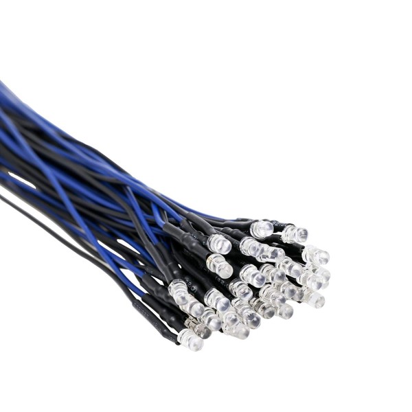 EDGELEC 30pcs 12 Volt 3mm Blue LED Lights Emitting Diodes