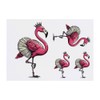 4 x 'Ballerina Flamingo' Temporary Tattoos - Water Resistant, Skin-Safe,