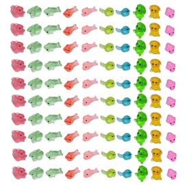 100 PCS Mini Resin Animals, Resin Animals in the Dark Luminous Garden Accessories, Landscape for Home Dollhouse Decoration Crafts, Mini Resin Figures Tiny Animals for Landscape Decor (Random Style)
