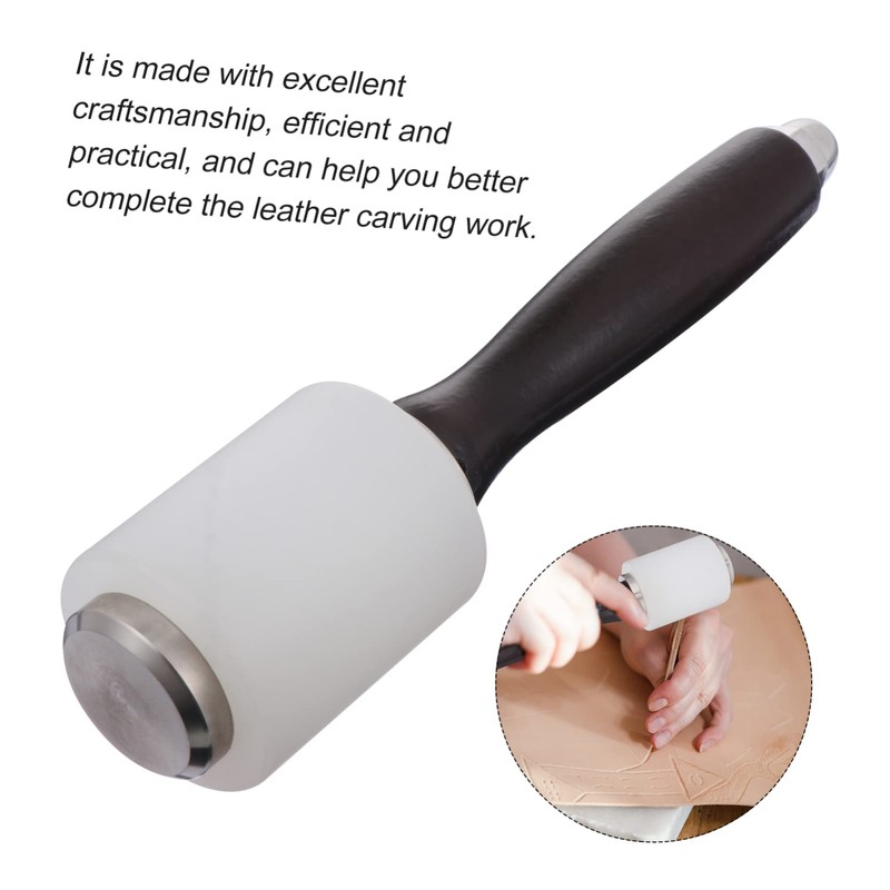 COHEALI Leather Carving Tool Nylon Mallet Hammer Wood Handle Craft