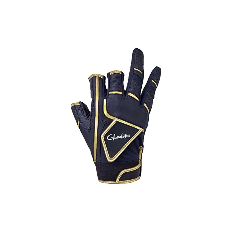 Gamakatsu Cordura Tournament Gloves 3 Pieces GM7290 Black/Gold M