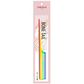 DONNA Bone Tail Comb – Assorted Color Pastel Styling Comb for Sectioning, Volume & Parting – Fine Tooth Hair Comb for Women, Men & Professionals (RAINBOW)