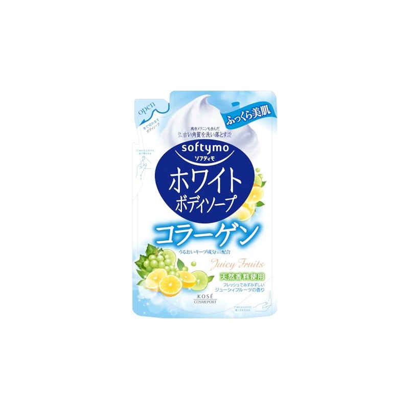 KOSE Softimo White Body Soap Collagen Refill, 14.2 fl oz