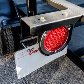 True Mods 4" Round Tail Light Mounting Bracket [L Shaped] [3mm Powder Coated Steel] [Ultra Sturdy] [Versatile Mounting] for 4" Round Trailer Tail Lights On Truck Trailer RV