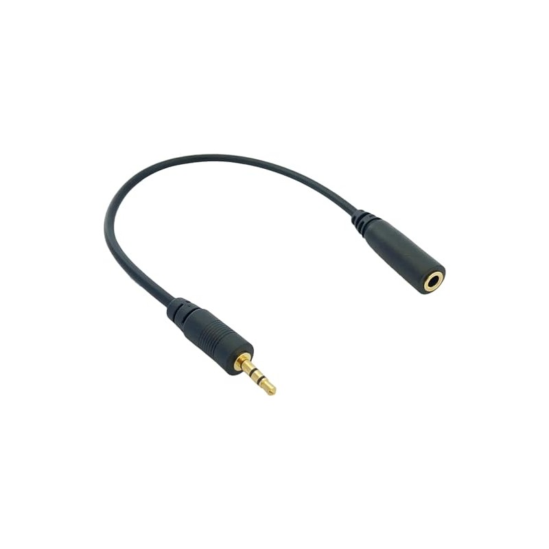 Basicest 2.5mm TRS (Male) 3.5mm TRS (Female) Audio Cable (20cm)