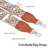Purse Strap,1.5" Leather End Shoulder Strap Adjustable Replacement,Retro Multi-Pattern Crossbody
