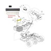 Drive-up Golf Cart Battery Hold Down Plate Rods Kit, Washers