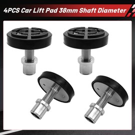 4Pcs 38mm Screw Up Car Lift Adapter with Rubber Lift Pads, 4-9cm Extension Car Lift Feet pads for Car Lift Bridge Jack Stable Support, for 2 Post Car Lift, Heightening Feet Plus High Car Lift Tray