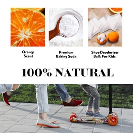 12 Pack Baking Soda Deodorizers, 6 Deodorizer Balls + 6 Refills, Odor Eliminator for Shoes Closets Bathroom Pets, Air Freshener for Home, Up to 240 Days