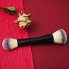 Double Ended Foundation Brush Makeup Concealer Brushes 2-in-1(Brown)