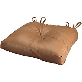 Faux Leather Chair Pad - Camel