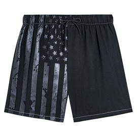 Dissolving Swim Trunks Prank Shorts Funny Gift for Brother Boyfriend Bachelor Beach Party in The Swimming Pool(Flag Black,Large)