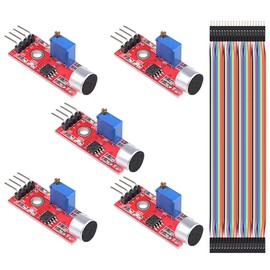 Youmile 5PCS Microphone Sound Sensor Module AVR PIC High Sensitivity Voice Detection For Arduino with Dupont Cable