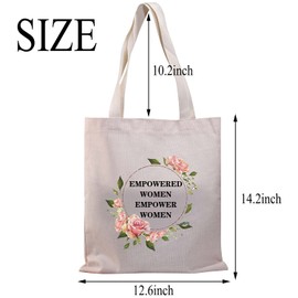 BDPWSS Feminist Tote Bags For Women Empowerment Gift Empowered Women Empower Women Gift (Empowered women TGCA),Large
