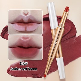 SWEET NIGHT Lip Liner, High Color, Smear Resistant, Smooth Drawing, For Adult Girls, Double-Ended Type, Lip Pencil (03-Amber)