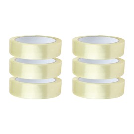 6 Rolls Packaging Tape 24mm x 40m – Transparent Cellotape 6 Rolls for Parcels, Gifts, School, Office Clear Packing - General Purpose Sellotape for Sticky Sealing, Crafts, Dispensers.