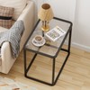 Garden 4 you Glass Side Table, Rectangle End Table with