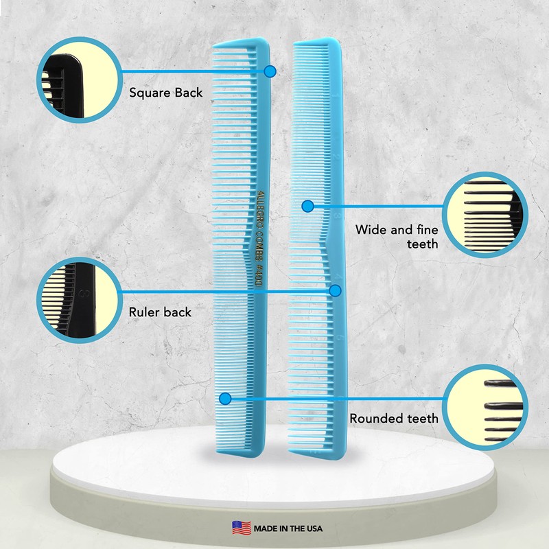 Allegro Combs #400 Barber Combs – 12 Pack Professional Hair