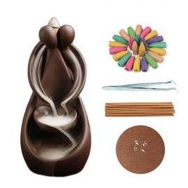 jessie Romantic Hugging Lover Backflow Incense Burner Aromatherapy Ornament Home Decoration Waterfall Incense Holder