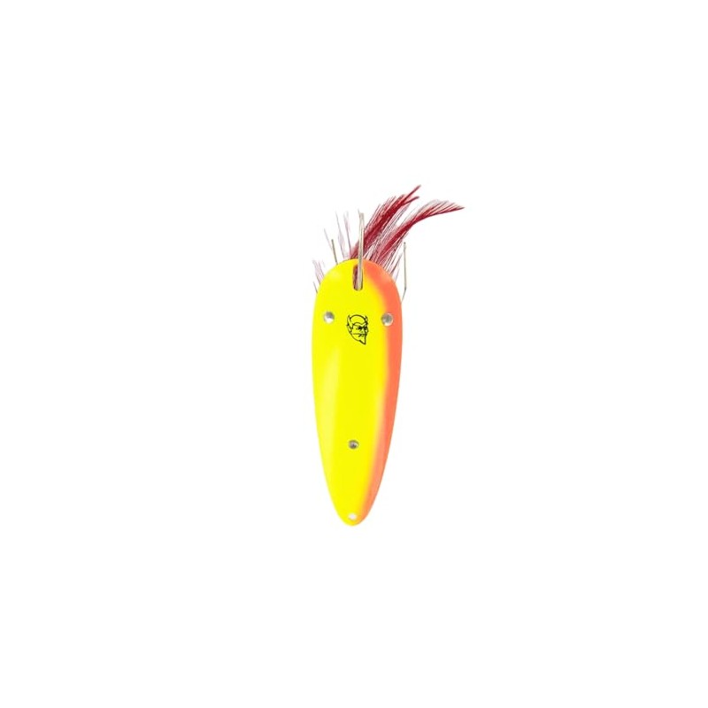 Dardevle 1571 Dardevlet (Weedless) – Rayas Chartreuse/Naranja 3/4 oz. –