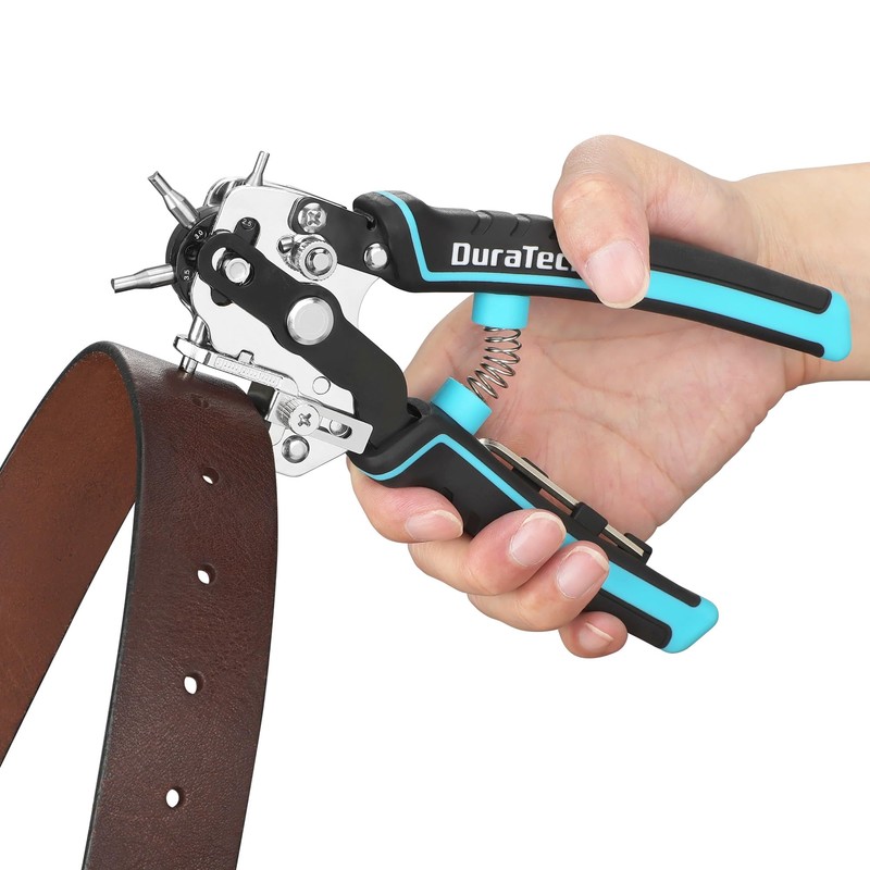 DURATECH Leather Hole Punch, Heavy Duty Belt Hole Punch Plier