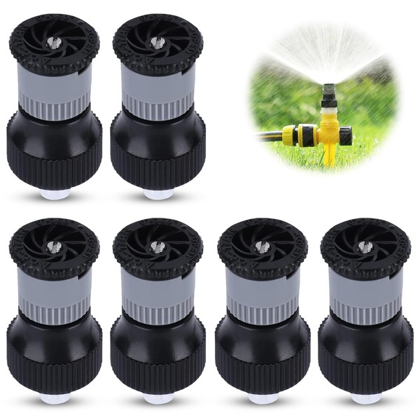 Pack of 6 Lawn Sprinklers, 360° Automatic Rotatable Garden Sprinkler,