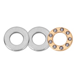 Hyuduo Pack of 10 Thrust Ball Bearings Thrust Ball Bearings Miniature High Precision Flat Steel Bearing Set for Industrial Production (F5-12M 5 x 12 x 4 mm)
