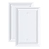 2-Pack Single Blank Wall Plate, Durable Natural Bamboo Fiber Wall