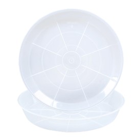 Plant Saucer 14 Inch 2 Pack, Clear Plant Saucers Are Thick Sturdy Plastic Plant Trays for Indoors and Outdoors, Saucers for Potted Plants and Water Catcher Tray, Plant Drip Trays, Flower Pot Saucers.