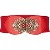 BlackButterfly 3 Inch Wide Waspie Elastic Vintage Buckle Waist Belt