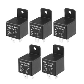 Partuto 5 Pcs Universal Car Relay Switches 12V - Plastic Black
