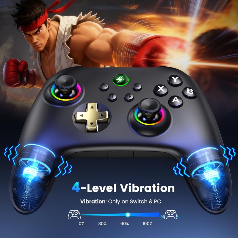 Wireless PC Gaming Controller - Hall Effect Joystick - No