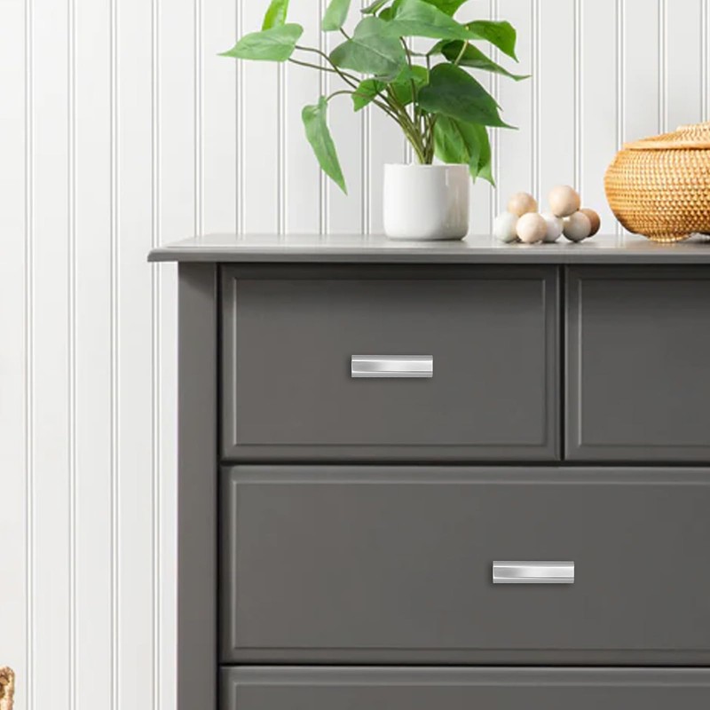 POVEFONK 10 Pack Brushed Satin Nickel Kitchen Cabinet Knobs Solid