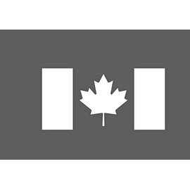 Canadian Flag Canada Maple Decal Sticker Truck Car SUV Window Bumper (4" Wide, White)