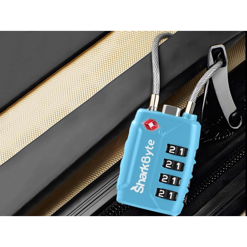 SharkByte TSA Suitcase Lock - 4 Digit Travel & Luggage