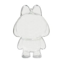 Protective Case Compatible with Crybaby Display Box Hard Acrylic Doll Cover Accessories with Keychain fit for Crybaby Crying Again Series Case Clear an Extra Rope Included（Doll Not Include）