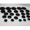 Black Flush Mount Hole Plugs, 25-Pack Assorted Sizes (1/4", 3/8",