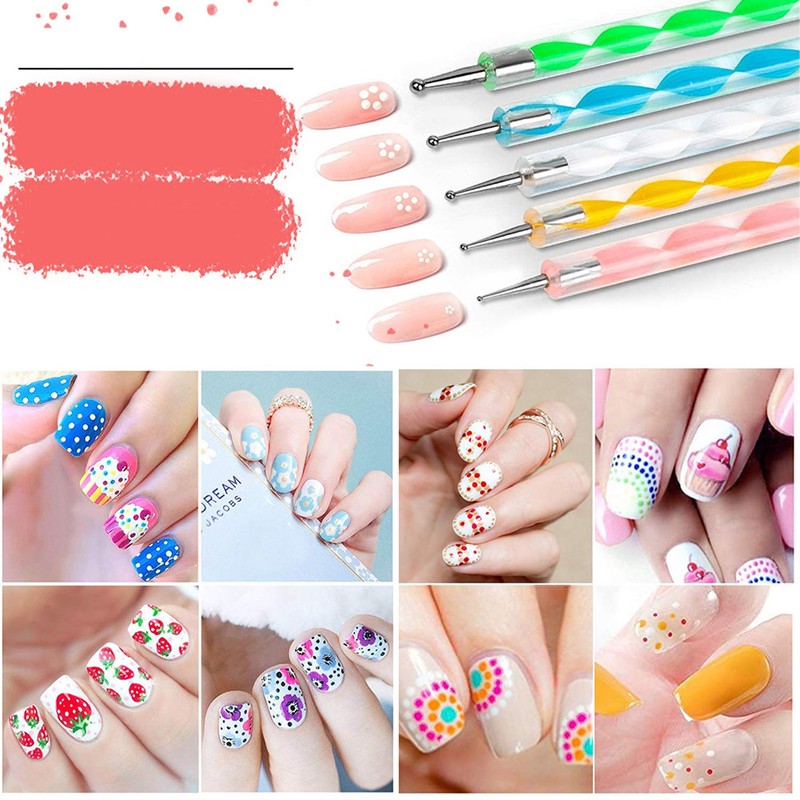 Nail Art Kit Professional Brush Decoration Thread Stamping Sticker Nail