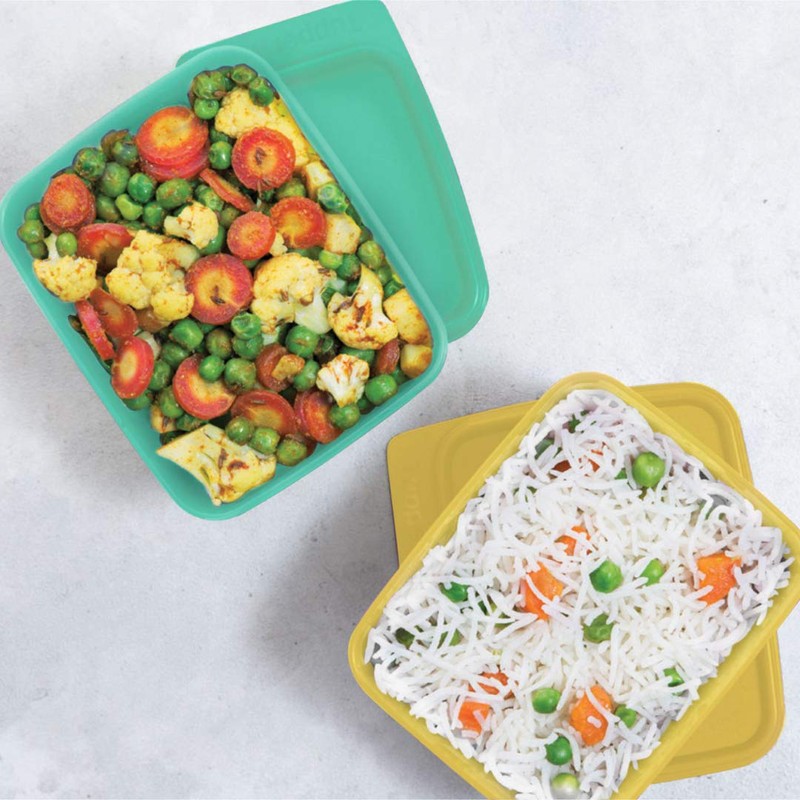 Tupperware Square Refrigerator Container Keep Tab 500ml 6pc