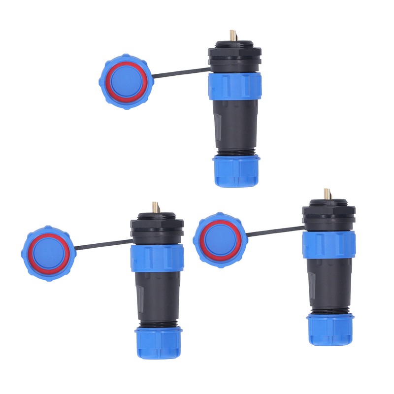 3 Pcs SP21 Aviation Connector 2 Pin IP68 Waterproof Rear